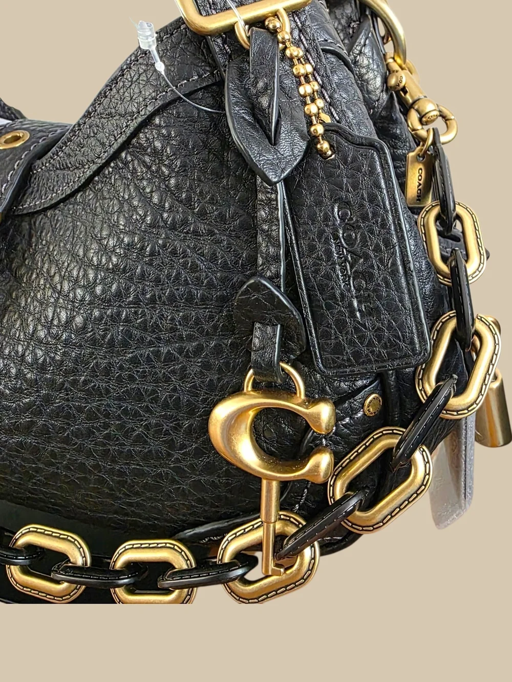 COACH Drifter Shoulder Bag 31 Brass Black NEW